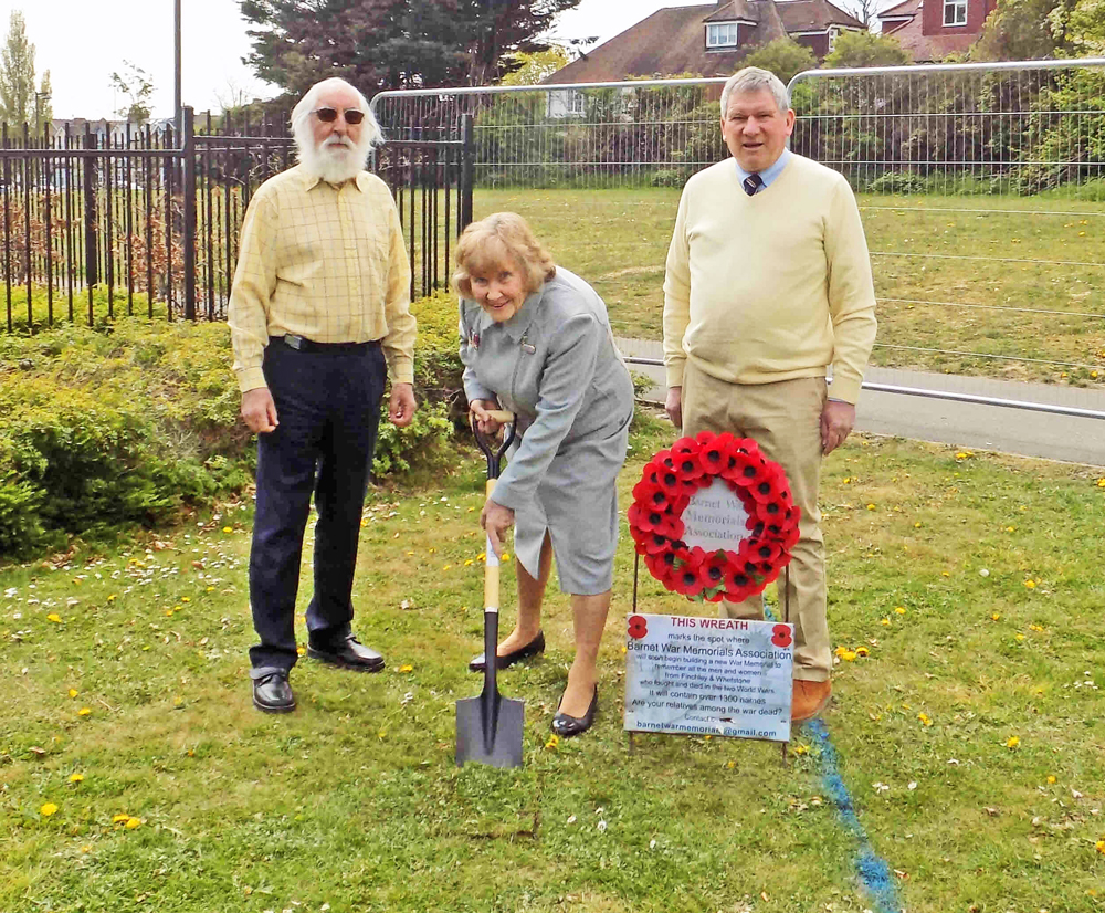 Work has begun on the Barnet War Memorial